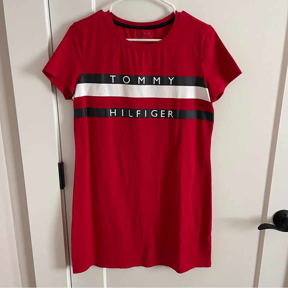 TOMMY HILFIGER LOGO SHIRT DRESS